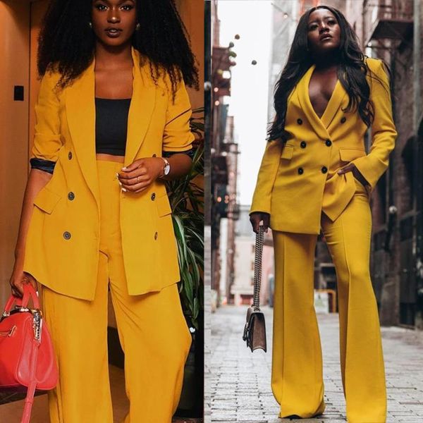 women's two piece pants spring/autumn yellow women sutis tailor-made costume femme black girls double breasted jackets with 2 pieces mo, White
women's two piece pants spring/autumn yellow women sutis tailor-made costume femme black girls double breasted jackets with 2 pieces mo, White