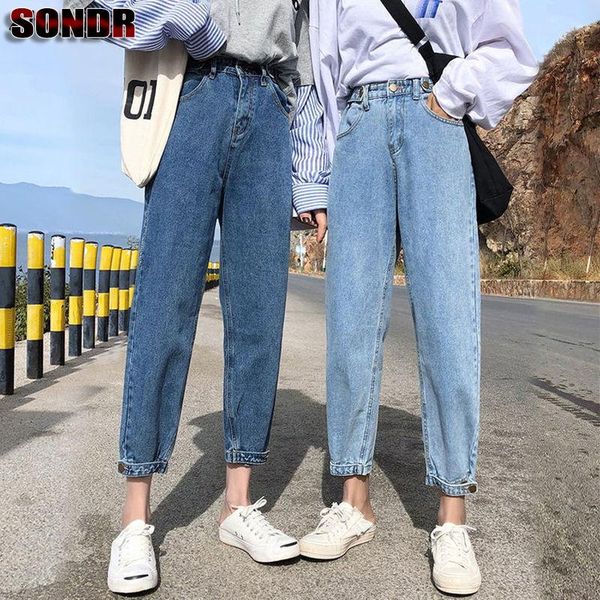 ladies high waist jeans fashion slim fit all-match casual korean trousers women's, Blue
ladies high waist jeans fashion slim fit all-match casual korean trousers women's, Blue