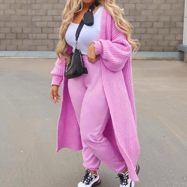 women's knits & tees 2021 casual long knitted cardigan women mujer vintage loose sweater coat solid oversized jumper korean fashion cl, White
women's knits & tees 2021 casual long knitted cardigan women mujer vintage loose sweater coat solid oversized jumper korean fashion cl, White