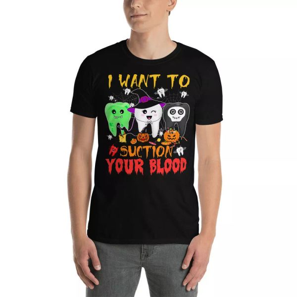 I Want To Suction Your Blood Halloween Dental Witch Teeth Dentist Lover T-Shirt, White;black
I Want To Suction Your Blood Halloween Dental Witch Teeth Dentist Lover T-Shirt, White;black