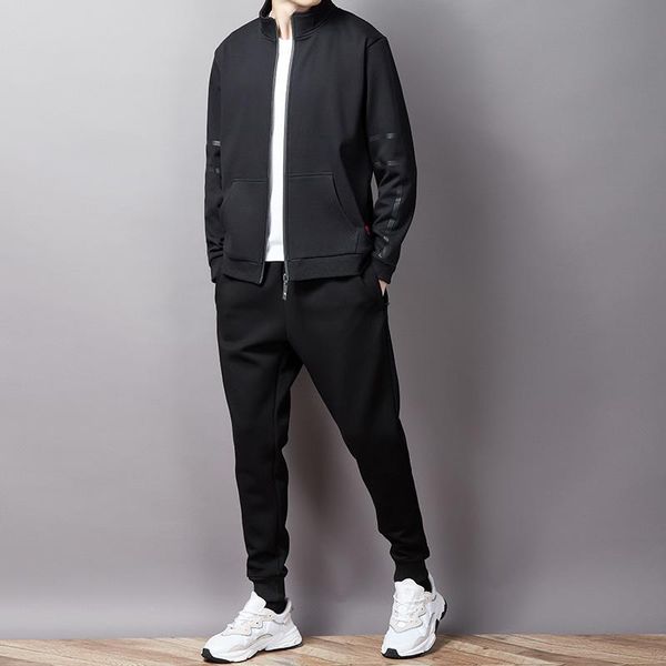 men's tracksuits plus 8xl- 2021 fashion spring autumn casual sports sweater suit long-sleeved set o-neck hoodies cropped pants, Gray
men's tracksuits plus 8xl- 2021 fashion spring autumn casual sports sweater suit long-sleeved set o-neck hoodies cropped pants, Gray