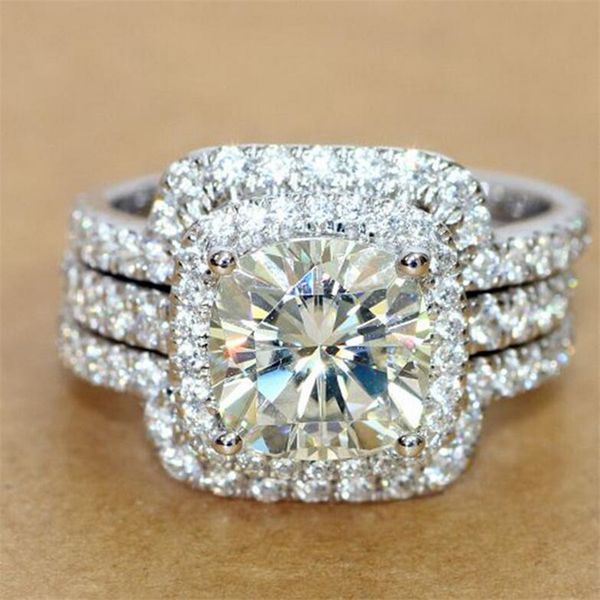 size 6-10 choucong brand luxury jewelry 925 sterling silver round cut white z cz diamond gemstones 3pcs women party wedding engagement brida, Slivery;golden
size 6-10 choucong brand luxury jewelry 925 sterling silver round cut white z cz diamond gemstones 3pcs women party wedding engagement brida, Slivery;golden