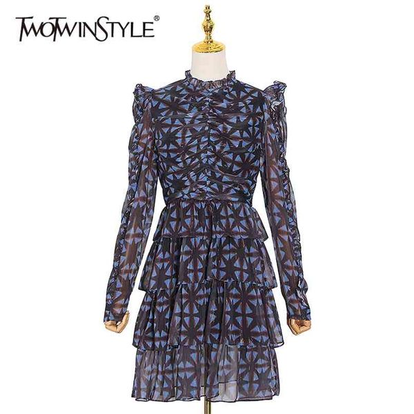 vintage print hit color dress for women stand collar long sleeve ruffle elegant dresses female summer 210520, Black;gray
vintage print hit color dress for women stand collar long sleeve ruffle elegant dresses female summer 210520, Black;gray