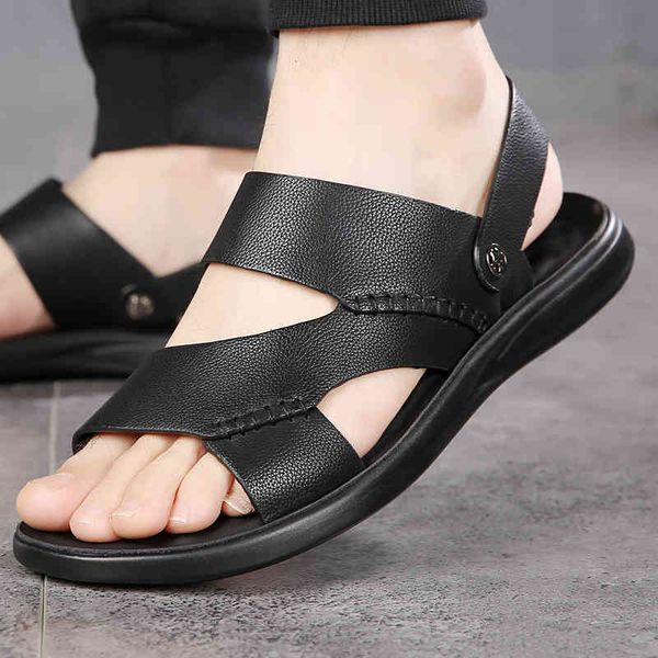 slippers casual fashion men shoes outdoor breathable slip-on genuine cow leather soft non-slip beach summer sandals men flats px0h, Black
slippers casual fashion men shoes outdoor breathable slip-on genuine cow leather soft non-slip beach summer sandals men flats px0h, Black