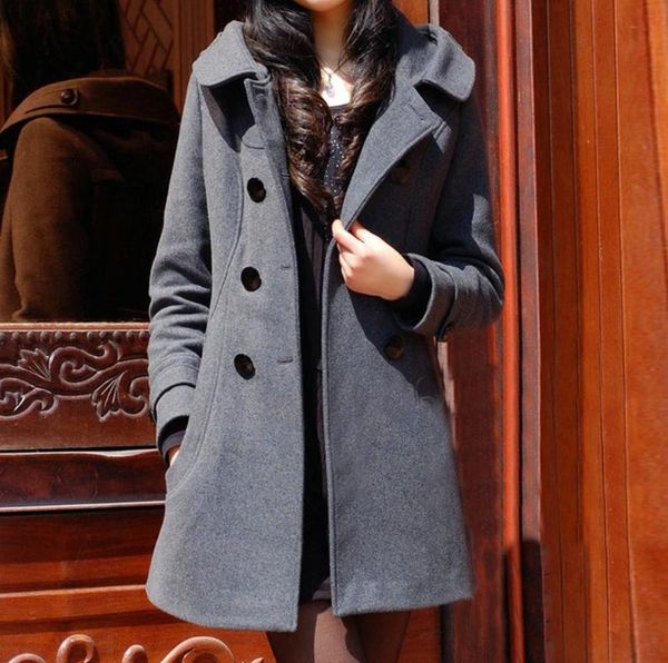 women's wool & blends 2021 coat women plus size 5xl winter solid double-breasted hooded long sleeve button cashmere woolen, Black
women's wool & blends 2021 coat women plus size 5xl winter solid double-breasted hooded long sleeve button cashmere woolen, Black