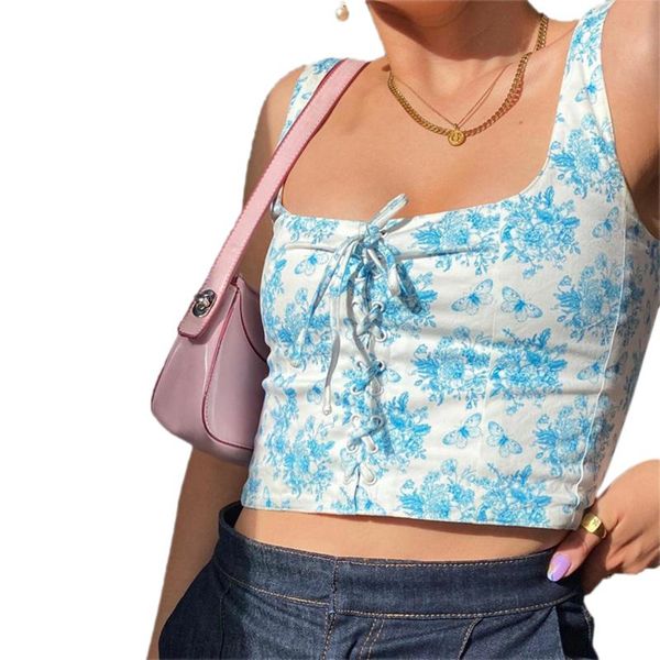 women's tanks & camis 2021 summer women sleeveless low cut tank lady floral butterfly print drawstring crop streetwear slim casual, White
women's tanks & camis 2021 summer women sleeveless low cut tank lady floral butterfly print drawstring crop streetwear slim casual, White