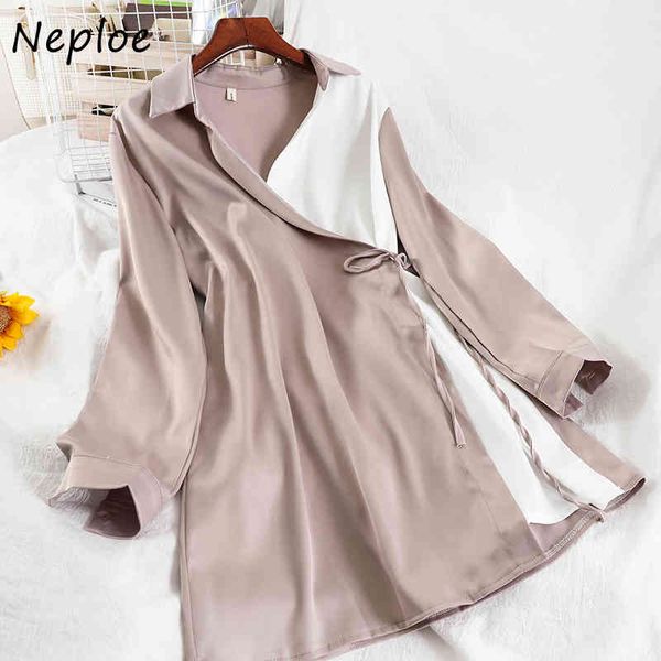nepleo hit color patchwork ol work styke dress women turn down collar long sleeve vestidos slim waist lace up robe spring 210423, Black;gray
nepleo hit color patchwork ol work styke dress women turn down collar long sleeve vestidos slim waist lace up robe spring 210423, Black;gray