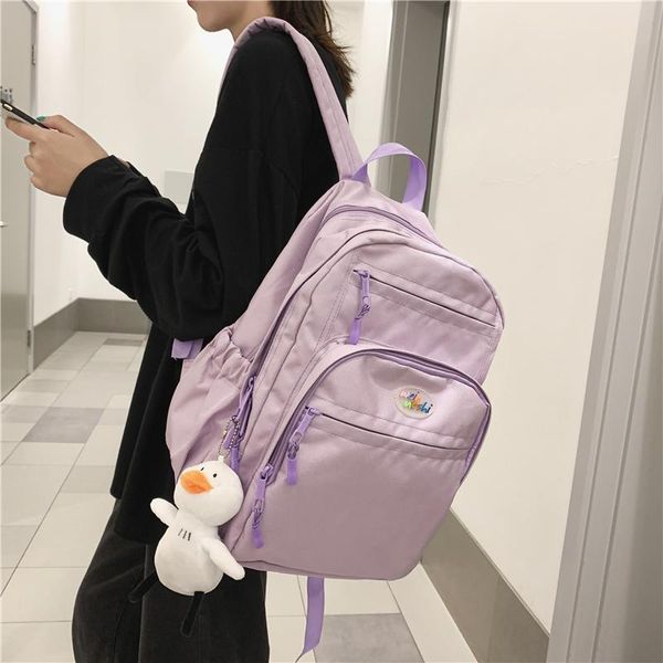 backpack fashion waterproof nylon women solid color schoolbags for students girl's travel bag daily
backpack fashion waterproof nylon women solid color schoolbags for students girl's travel bag daily
