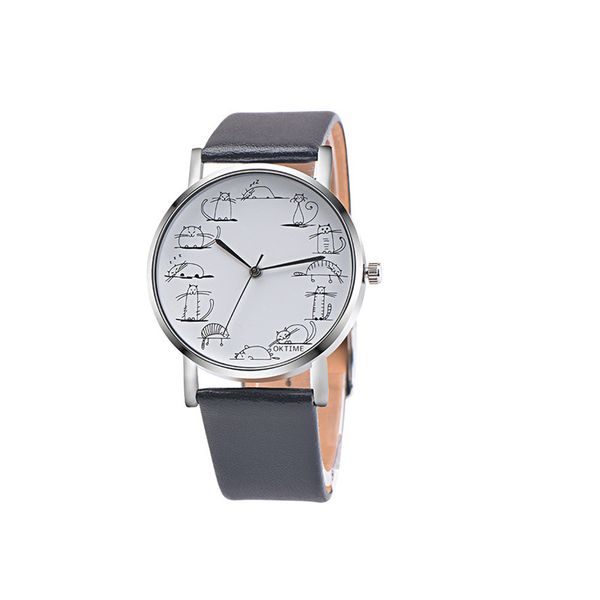 watch women watches relogio feminino lovely cartoon cat leather analog quartz female clock montre femme 2021 w04, Slivery;brown
watch women watches relogio feminino lovely cartoon cat leather analog quartz female clock montre femme 2021 w04, Slivery;brown
