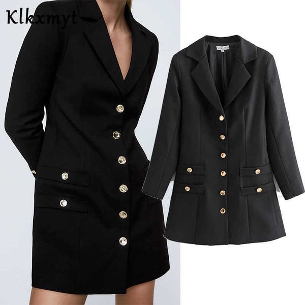 klkxmyt suit za dress women chic fashion metal buttons mini vintage long sleeve female es vestidos mujer 210527, Black;gray
klkxmyt suit za dress women chic fashion metal buttons mini vintage long sleeve female es vestidos mujer 210527, Black;gray