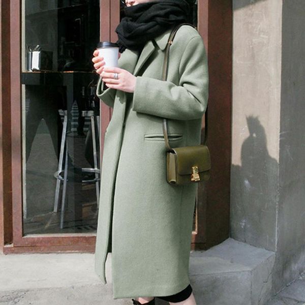 women's wool & blends women coat,2021 winter casual korean version slim long coat,full sleeve suit collar womens plus size fashions coa, Black
women's wool & blends women coat,2021 winter casual korean version slim long coat,full sleeve suit collar womens plus size fashions coa, Black