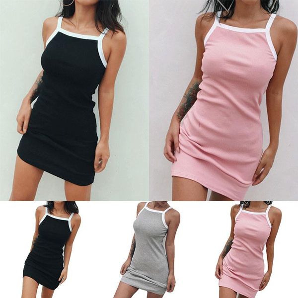 casual dresses 2021 summer slim prom feminina mini dress women solid party vest sleeveless strap sundress, Black;gray
casual dresses 2021 summer slim prom feminina mini dress women solid party vest sleeveless strap sundress, Black;gray