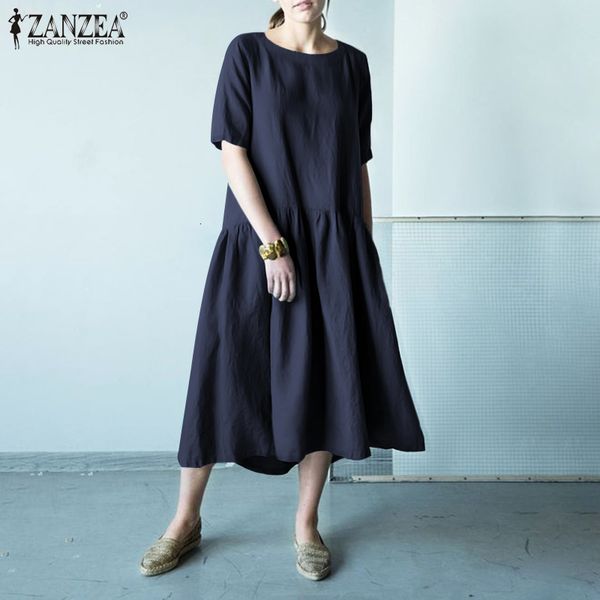 casual dresses loose dress solid sundress zanzea women ruffle 2021 summer retro midi vestidos female half sleeve robe plus size zs, Black;gray
casual dresses loose dress solid sundress zanzea women ruffle 2021 summer retro midi vestidos female half sleeve robe plus size zs, Black;gray