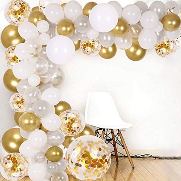 133 pcs balloon arch garland kit gold confetti silver white balloons for bridal baby shower wedding birthday graduation
133 pcs balloon arch garland kit gold confetti silver white balloons for bridal baby shower wedding birthday graduation