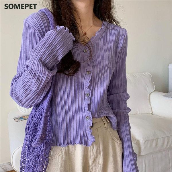 women's knits & tees feminine all match ruffles 2021 sunscreen sweet retro chic thin knitted casual summer leisure sweaters, White
women's knits & tees feminine all match ruffles 2021 sunscreen sweet retro chic thin knitted casual summer leisure sweaters, White