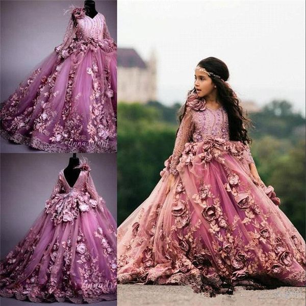 luxury girl flower dresses gorgeous pageant dress for wedding feather appliqued lace long sleeve applique tulle sweep train birthday gown, White;blue
luxury girl flower dresses gorgeous pageant dress for wedding feather appliqued lace long sleeve applique tulle sweep train birthday gown, White;blue
