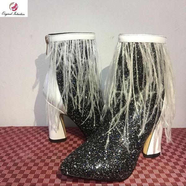boots fashionable women's shoes ankle sequined pointed strange style spring autumn strip ribbons size 33-45, Black
boots fashionable women's shoes ankle sequined pointed strange style spring autumn strip ribbons size 33-45, Black