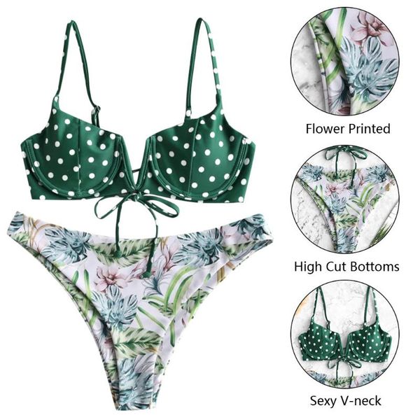 women flower print bandage high cut v neck bikini backless two pieces swimwear swimsuit beachwear moda praia #g3 women's, White;black
women flower print bandage high cut v neck bikini backless two pieces swimwear swimsuit beachwear moda praia #g3 women's, White;black