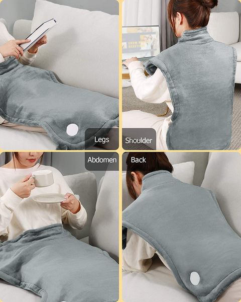 electric heating pad ,with 4 levels temperature settings for neck shoulder back, 2 hours auto shut off, machine washable-grey
electric heating pad ,with 4 levels temperature settings for neck shoulder back, 2 hours auto shut off, machine washable-grey