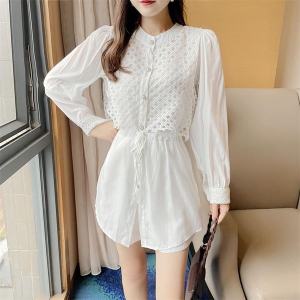 women's tracksuits autumn two piece set women pants fashion casual stitching hollow long-sleeve shirt + high-waist shorts suit, Gray
women's tracksuits autumn two piece set women pants fashion casual stitching hollow long-sleeve shirt + high-waist shorts suit, Gray