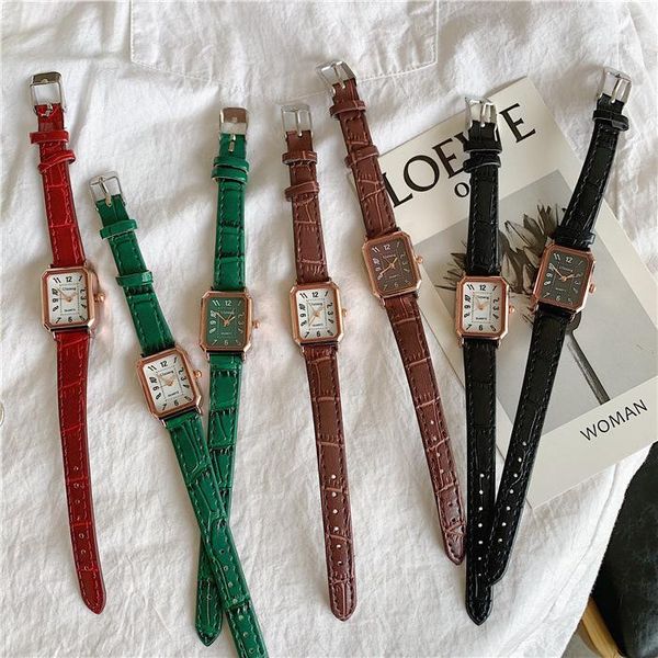 wristwatches retro square women's fashion watches simple number dial rectangle women watch ulzzang vintage leather ladies clock, Slivery;brown
wristwatches retro square women's fashion watches simple number dial rectangle women watch ulzzang vintage leather ladies clock, Slivery;brown
