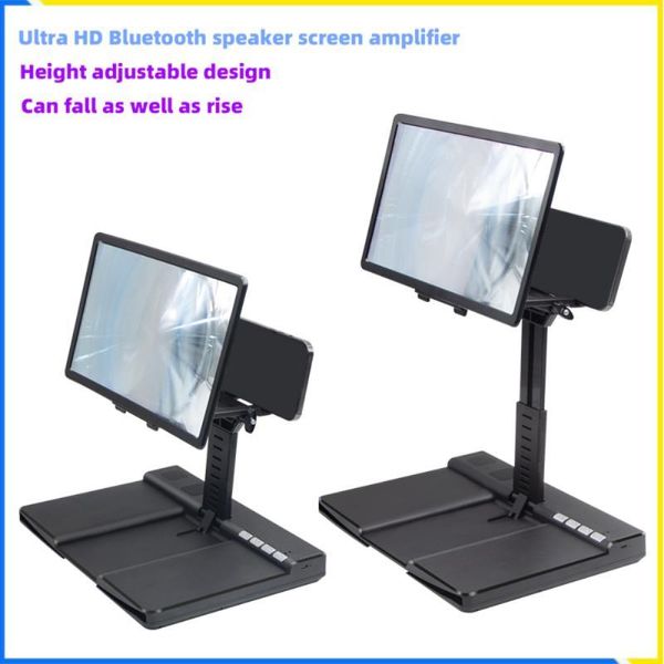 cell phone mounts & holders 3d mobile screen magnifier hd video stand holder with movie game magnifying folding desk for