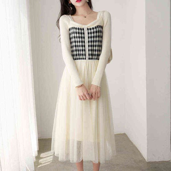 casual dresses fashion mh stitched knitted dresses 2022 autumn winter women's temperament checkered long sleeve bottomed skirt, Black;gray
casual dresses fashion mh stitched knitted dresses 2022 autumn winter women's temperament checkered long sleeve bottomed skirt, Black;gray