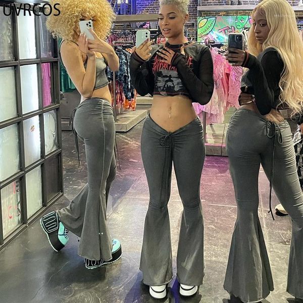 women's pants & capris uvrcos y2k hipster prom midnight club stretchy wrap-up flared with lace-up cuffs streetwear womens trousers, Black;white
women's pants & capris uvrcos y2k hipster prom midnight club stretchy wrap-up flared with lace-up cuffs streetwear womens trousers, Black;white