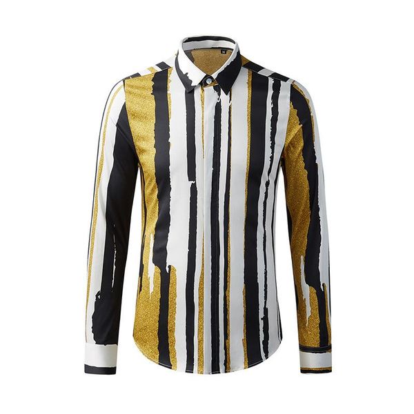 men's casual shirts 100% cotton male long sleeve royal digital printed mens dress fashion slim fit party man shrit, White;black
men's casual shirts 100% cotton male long sleeve royal digital printed mens dress fashion slim fit party man shrit, White;black