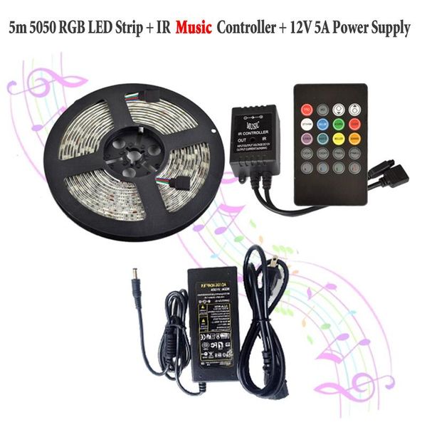 music led strip lights waterproof flexible tape rope light 5m 300 leds +20key remote controller 12v 5a power supply kit strips
music led strip lights waterproof flexible tape rope light 5m 300 leds +20key remote controller 12v 5a power supply kit strips