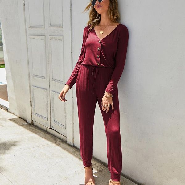women's jumpsuits & rompers button v-neck long sleeve belted jumpsuit ladies casual stretchy playsuits 3colors, Black;white
women's jumpsuits & rompers button v-neck long sleeve belted jumpsuit ladies casual stretchy playsuits 3colors, Black;white