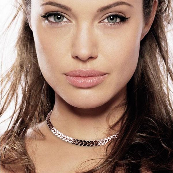 a1511 temperament fashion fishbone chain new sequin short necklace tattoo chain bone chain, Silver
a1511 temperament fashion fishbone chain new sequin short necklace tattoo chain bone chain, Silver