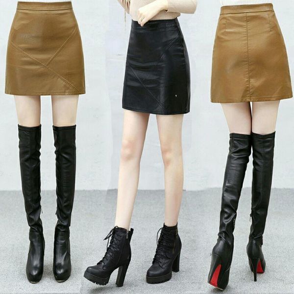 leather skirt women's autumn and winter a- line high waist short women woman skirts faldas jupe, Black
leather skirt women's autumn and winter a- line high waist short women woman skirts faldas jupe, Black