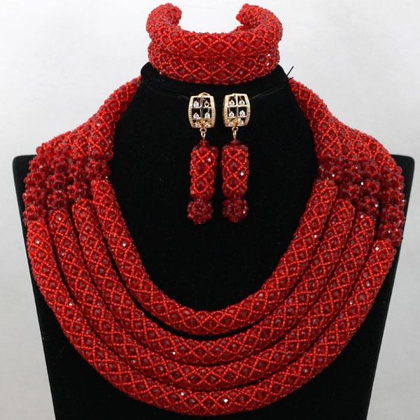 earrings & necklace red african statement beads set nigerian wedding costume women engagement jewelry gift qw497, Silver
earrings & necklace red african statement beads set nigerian wedding costume women engagement jewelry gift qw497, Silver