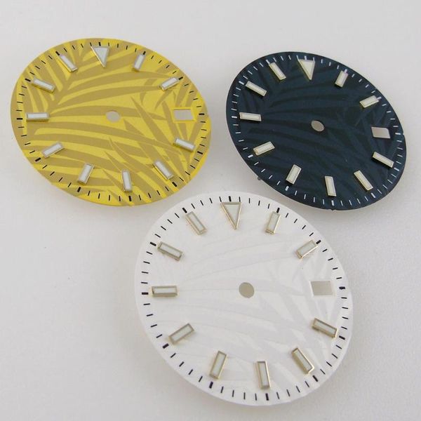 repair tools & kits nologo 29mm gold/white/green watch dial fit nh35a movement green luminous index stainless steel date window leaf pattern
repair tools & kits nologo 29mm gold/white/green watch dial fit nh35a movement green luminous index stainless steel date window leaf pattern