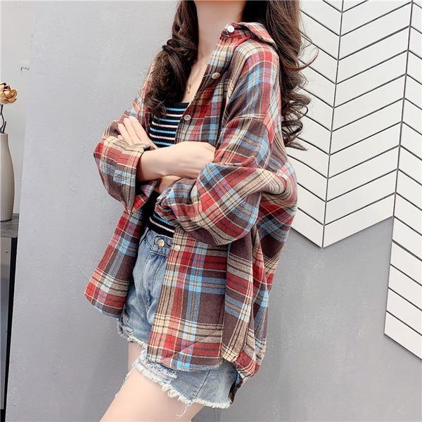 women's blouses & shirts spring and autumn 2021 korean style retro collar contrast plaid sanding loose coat shirt tide, White
women's blouses & shirts spring and autumn 2021 korean style retro collar contrast plaid sanding loose coat shirt tide, White