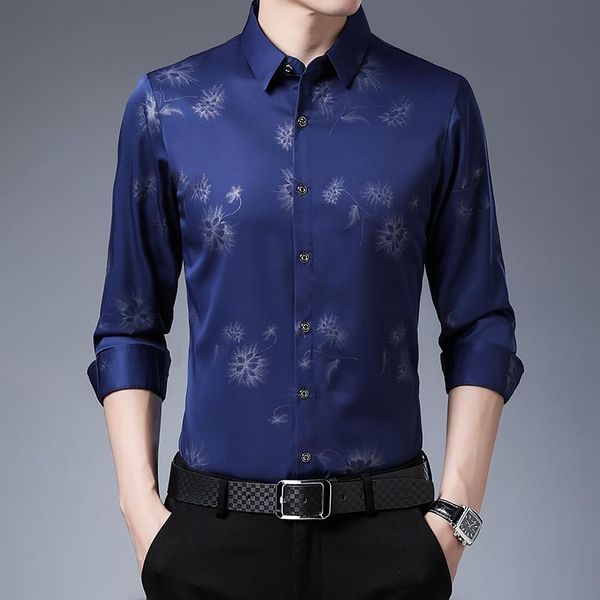 men's casual shirts brand men korean silk luxury print spring long sleeve slim fit camisa masculina c802, White;black
men's casual shirts brand men korean silk luxury print spring long sleeve slim fit camisa masculina c802, White;black