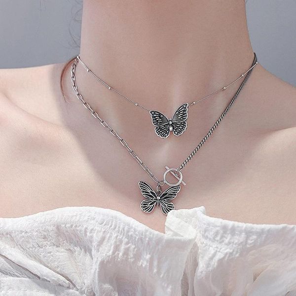 chains xiaoboacc butterfly pendant choker necklace korean fashion punk style womens neck chain jewelry wholesale, Silver
chains xiaoboacc butterfly pendant choker necklace korean fashion punk style womens neck chain jewelry wholesale, Silver