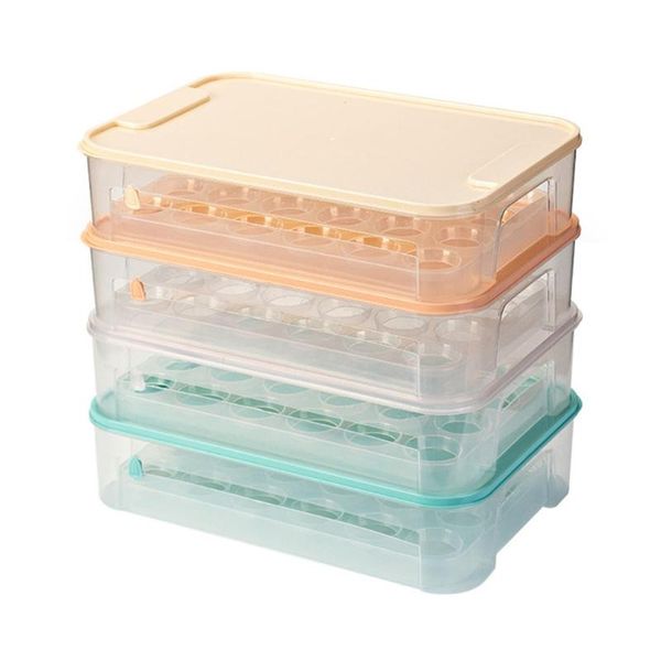 storage bottles & jars a5kb 24 grid covered egg holder for refrigerator tray box dispenser stackable plastic eggs container
storage bottles & jars a5kb 24 grid covered egg holder for refrigerator tray box dispenser stackable plastic eggs container