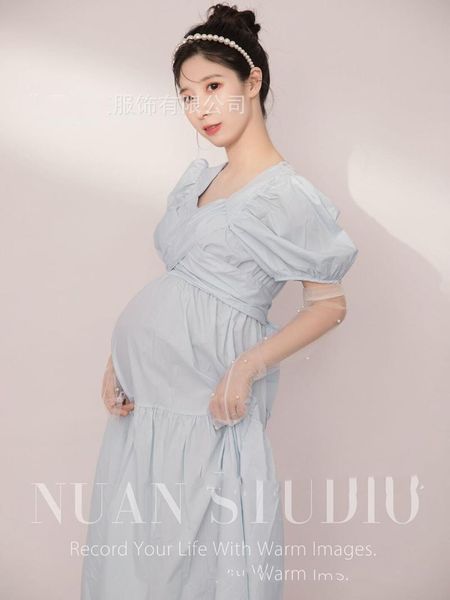 pregnant women's maternity fold baby shower bodycon dress pencil frilly sleeves powder blue dresses, White
pregnant women's maternity fold baby shower bodycon dress pencil frilly sleeves powder blue dresses, White
