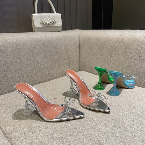 dress shoes big size 35-45 transparent pvc women slippers fashion crystal bowknot high heels jelly summer female green mules slides j38z, Black
dress shoes big size 35-45 transparent pvc women slippers fashion crystal bowknot high heels jelly summer female green mules slides j38z, Black