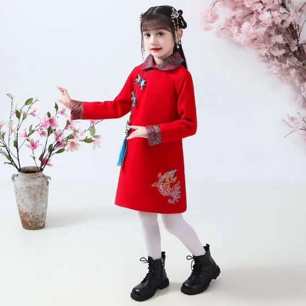 ethnic clothing retro chinese style kids year festival outfits children princess qipao dress cheongsam tang suit thicken hanfu coat, Red
ethnic clothing retro chinese style kids year festival outfits children princess qipao dress cheongsam tang suit thicken hanfu coat, Red