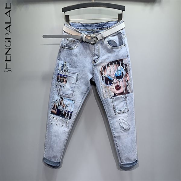 embroidered flares jeans women's spring summer mid waist denim elastic harem ankle-length pants without belt 210427, Blue
embroidered flares jeans women's spring summer mid waist denim elastic harem ankle-length pants without belt 210427, Blue