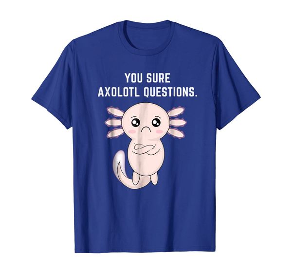 adorable sure axolotl questions mexican salamander t-shirt, White;black
adorable sure axolotl questions mexican salamander t-shirt, White;black