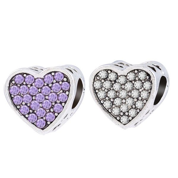fits pandora original bracelets 20pcs white purple heart crystal charms beads silver charms bead for women diy european necklace jewelry, Black
fits pandora original bracelets 20pcs white purple heart crystal charms beads silver charms bead for women diy european necklace jewelry, Black