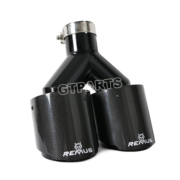 1 piece universal dual remus sport carbon fiber exhaust muffler tips black inner pipe for bmw audi golf mazda
1 piece universal dual remus sport carbon fiber exhaust muffler tips black inner pipe for bmw audi golf mazda
