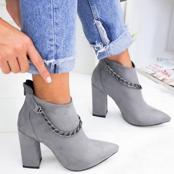 boots women shoes ankle short high-heel 2021 fashion pointed europe woman plus size 35-43, Black
boots women shoes ankle short high-heel 2021 fashion pointed europe woman plus size 35-43, Black