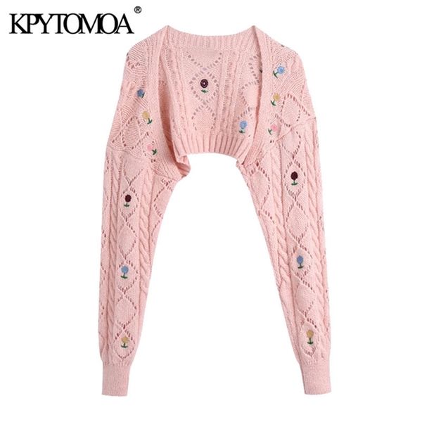 women sweet fashion floral embroidery arm warmers knitted sweaters long sleeve female outerwear chic 210420, White;black
women sweet fashion floral embroidery arm warmers knitted sweaters long sleeve female outerwear chic 210420, White;black