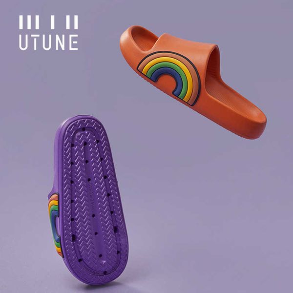 utune rainbow slippers indoor shoes women men leak bathroom slides lovely summer soft eva anti-slip home slipper sandals 210908, Black
utune rainbow slippers indoor shoes women men leak bathroom slides lovely summer soft eva anti-slip home slipper sandals 210908, Black