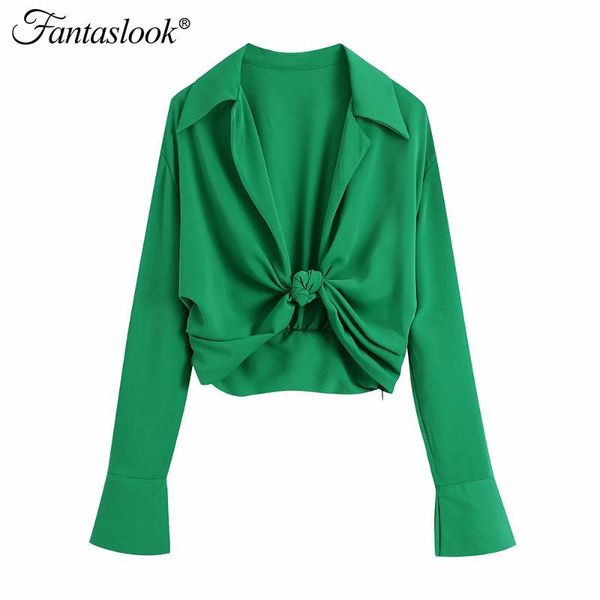 women's blouses & shirts women vintage green shirt blouse casual solid tie cropped ladies v-neck slim short streetwear long sleeve, White
women's blouses & shirts women vintage green shirt blouse casual solid tie cropped ladies v-neck slim short streetwear long sleeve, White